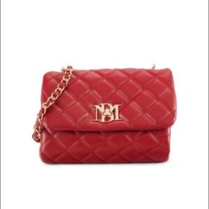 Badgley Mischka NWT Diamond Red Quilted Chain‎ Shoulder Bag